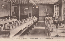 LES FONTENELLES    DOUBS   25    CPA  SEPIA  LE COUVENT ECOLE MENAGERE LE REFECTOIRE - Autres & Non Classés