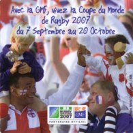 Magnet Publicitaire Assurance GMF / Sport Coupe Du Monde RUGBY 2007 Du 7 Sept Au 20 Octobre - Publicitaires