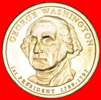 * NO PLAIN EDGE: USA ★ 1 DOLLAR 2007D WASHINGTON (1789-1797) MINT LUSTRE! LOW START ★ NO RESERVE! - 2007-…: Presidents