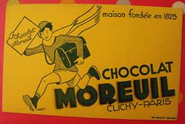 Buvard Chocolat Moreuil Clichy Paris. Vers 1950 - Cacao