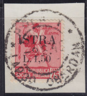 5121. Italy Yugoslavia Istria - Pula 1945 Italian Stamp With "ISTRA" Overprint, Cutting - Used (o) Michel 7 - Joegoslavische Bez.: Istrië