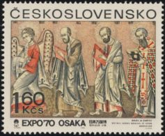 Czechoslovakia / Stamps (1970) 1819: EXPO 70 Osaka - "Angels And Saints" (detail Icon) - 1970 – Osaka (Japon)