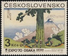 Czechoslovakia / Stamps (1970) 1821: EXPO 70 Osaka - Katsushika Hokusai (1760-1849) "View Of Fujiyama" - 1970 – Osaka (Japan)