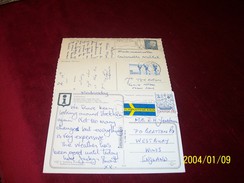 SUEDE   °°LOT   3   CARTES DE  POSTALES   AVEC PHILATELIE °  SVERIGE - Colecciones