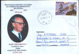Romania - Env. Occ.- Romanian Society For Culture And Literature Bukovina,150 Years -R.Grigorovici President SCLRB - Cartas & Documentos