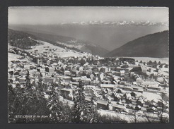 DF / SUISSE / CANTON DE VAUD VD / SAINTE-CROIX / VUE AÉRIENNE DE LA VILLE ET DES ALPES / CIRCULÉE EN 1966 - Sainte-Croix 