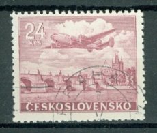 CESKOSLOVENSKO - AIRMAIL 1946-47: Yv PA 26 / Mi 499, O - FREE SHIPPING ABOVE 10 EURO - Luchtpost