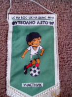 RARE FLAG FOOTBALL 1987 BFS COMMUNIST CUP BULGARIAN LOW PRICE - Bekleidung, Souvenirs Und Sonstige