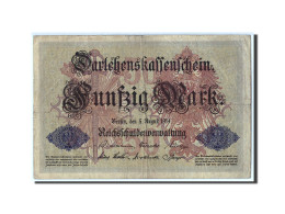 Billet, Allemagne, 50 Mark, 1914, 1914-08-05, KM:49a, B+ - 50 Mark