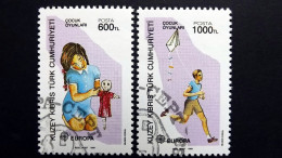 Zypern Türk. 249/0 A Oo/ESST, EUROPA/CEPT 1989, Kinderspiele - Usados