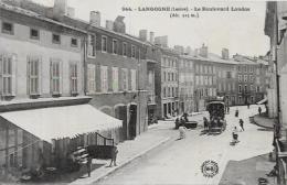 CPA Lozère LANGOGNE écrite Courrier Attelage - Langogne