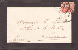 TUNISIE ENVELOPPE DU 13 AOUT 1913 DE BIZERTE POUR SURESNES - Cartas & Documentos