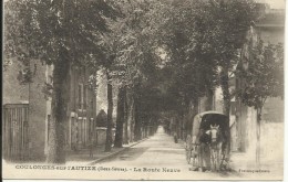 COULONGES SUR L' AUTIZE , La Route Neuve , CPA ANIMEE - Coulonges-sur-l'Autize