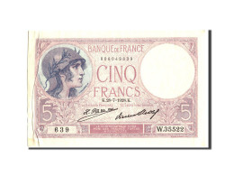 Billet, France, 5 Francs, 5 F 1917-1940 ''Violet'', 1928, 1928-07-28, TTB - 5 F 1917-1940 ''Violet''