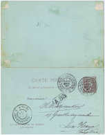 Monaco Carte Postal Mi Nr 5 Used  Some Paper On Back - Postal Stationery