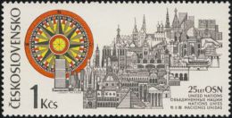 Czechoslovakia / Stamps (1970) 1833: 25th Anniversary Of The UN; Painter: Jaroslav Lukavsky - Egyptology