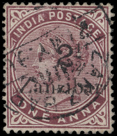 O        19 Var Footnoted (24D) 1896 2½a On 1a Plum Q Victoria Stamp Of India^, Black SG Type 4 Surcharge... - Zanzibar (...-1963)