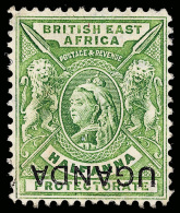 *        77a (92b) 1902 ½a Yellow-green Q Victoria Of British East Africa^ Overprinted "UGANDA", ERROR -... - Uganda (...-1962)