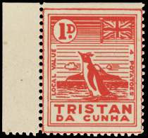 *        1946 1d Potato Local Typographed^ (value 4 Potatoes), Designed And Produced By Allan Crawford, Examples... - Tristan Da Cunha
