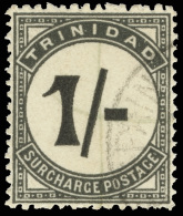 O        J8 (D25) 1945 1' Black Postage Due^, Wmkd Script CA, Perf 14, Very Rare And Undercatalogued Used High... - Trinité & Tobago (...-1961)
