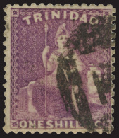 O        47 (67) 1863 1' Bright Mauve Britannia^, Unwmkd, Perf 13, Scarce, Well Centered, Used, VF Scott Retail... - Trinidad Y Tobago