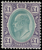 *        252-66 (244-58) 1902-03 ½d-£1 K Edward VII^, Wmkd CA, Perf 14, Cplt (15), OG,HR, F-VF Scott... - Transvaal (1870-1909)