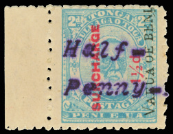 *        36a (36B) 1896 ½d On 1½d On 2d Pale Blue K George I^, The Scarce Typewritten Provisional... - Tonga (...-1970)