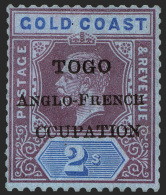 *        73 Var Footnoted (H42f) 1915 2' Purple And Blue On Blue K George V Stamp Of Gold Coast^ Overprinted SG... - Autres & Non Classés