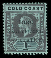 *        72 Var Footnoted (H41f) 1915 1' Black On Green K George V Stamp Of Gold Coast^, "TOGO Anglo-French... - Autres & Non Classés
