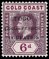 *        71 Var Footnoted (H40f) 1915 6d Dull And Bright Purple K George V Stamp Of Gold Coast^, Local Overprint... - Autres & Non Classés