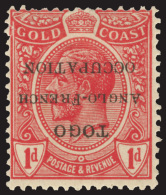 *        67b (H35h) 1915 1d Red K George V^ Stamp Of Gold Coast, Overprinted "TOGO Anglo-French OCCUPATION" SG Type... - Autres & Non Classés