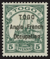 *        36 (H2) 1914 5pf Green Kaiser's Yacht^, Overprinted "TOGO Anglo-French Occupation", First (wide) Setting... - Autres & Non Classés