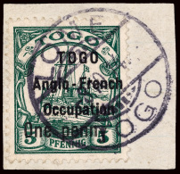 /\       34a (H13a) 1914 1d On 5pf Green Yacht^, First (wide) Setting, VARIETY - Thin "y" In "penny", Only 110... - Sonstige & Ohne Zuordnung