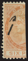 *        7 (7) 1880 1d On Half Of 6d Orange Q Victoria^ Manuscript Provisional Bisect, Rare And Undercatalogued,... - Trinité & Tobago (...-1961)