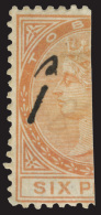 *        7 (7) 1880 1d On Half Of 6d Orange Q Victoria^ Manuscript Provisional Bisect, Rare And Undercatalogued,... - Trinidad & Tobago (...-1961)