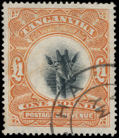 O        28a (88) 1922-24 £1 Yellow-orange Giraffe^, Wmkd MSCA (sideways), Perf 14, Exceptionally Well... - Tanganyika (...-1932)