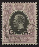 O        3 (65) 1921 50¢ Black And Dull Purple K George V^ Of Kenya, Uganda And Tanganyika Overprinted... - Tanganyika (...-1932)