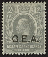 O        1 (63) 1921 12¢ Slate-grey K George V^ Of Kenya, Uganda And Tanganyika Overprinted "G.E.A." SG T Ype... - Tanganyika (...-1932)