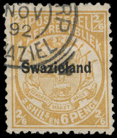 O        6 (7) 1890 2'6d Buff Coat Of Arms^ Of Transvaal Overprinted "Swazieland" SG Type 1 In Black, Unwmkd, Perf... - Swaziland (...-1967)