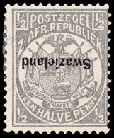 *        1a (4a) 1889 ½d Grey Coat Of Arms Of Transvaal^ Overprinted "Swaziland" In Black, Perf 12½,... - Swaziland (...-1967)