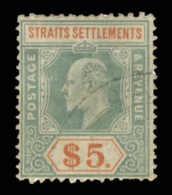 O        109-28 + Vars (127-38a, 153-67) 1904-12 1¢-$5 K Edward VII^, Wmkd MCA, Cplt Through The $5 (27... - Straits Settlements