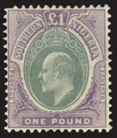 *        21-31 (21-32) 1904-09 ½d-£1 K Edward VII^, Wmkd MCA, Perf 14, Cplt (12), OG, LH, F-VF Scott... - Nigeria (...-1960)