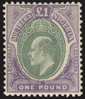 *        10-20 (10-20) 1903-04 ½d-£1 K Edward VII^, Wmkd CA, Perf 14, Cplt (11), OG, LH, F-VF... - Nigeria (...-1960)