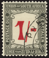 O        J7 (D7) 1915 1' Red And Black Postage Due^, De La Rue Printing, Wmkd Springbok's Head. Perf 14, Very Rare... - Used Stamps