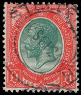 O        2-16 (3-17) 1913-24 ½d-£1 K George V^ With Bilingual Inscription, Wmkd Springbok's Head, Perf... - Gebruikt