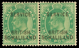 *        O6 Var (O6e) 1903 ½a Green K Edward VII Of India^ Overprinted In Calcutta, Prepared For Use But Not... - Somaliland (Protectoraat ...-1959)