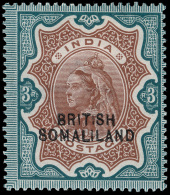 *        14-26 (18-30) 1903 ½a-5R Q Victoria And K Edward VII Stamps Of India^, Overprinted "BRITISH... - Somaliland (Protectorat ...-1959)