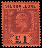 *        90-102 (99-111) 1907-12 ½d-£1 K Edward VII^, Wmkd MCA, Perf 14, Cplt (13), OG, HR, F-VF Scott... - Sierra Leone (...-1960)