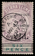 O        52-55 (59-62) 1897 2½d On 6d Dull Purple And Green Q Victoria^ Stamp Duty Surcharged SG Types 8,... - Sierra Leone (...-1960)