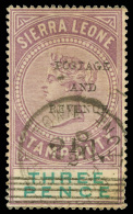 O        48-51 (55-58) 1897 2½d On 3d Dull Purple And Green Q Victoria^ Stamp Duty Surcharged SG Types 8,... - Sierra Leone (...-1960)